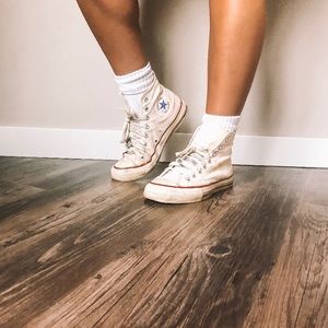 Vintage white converse